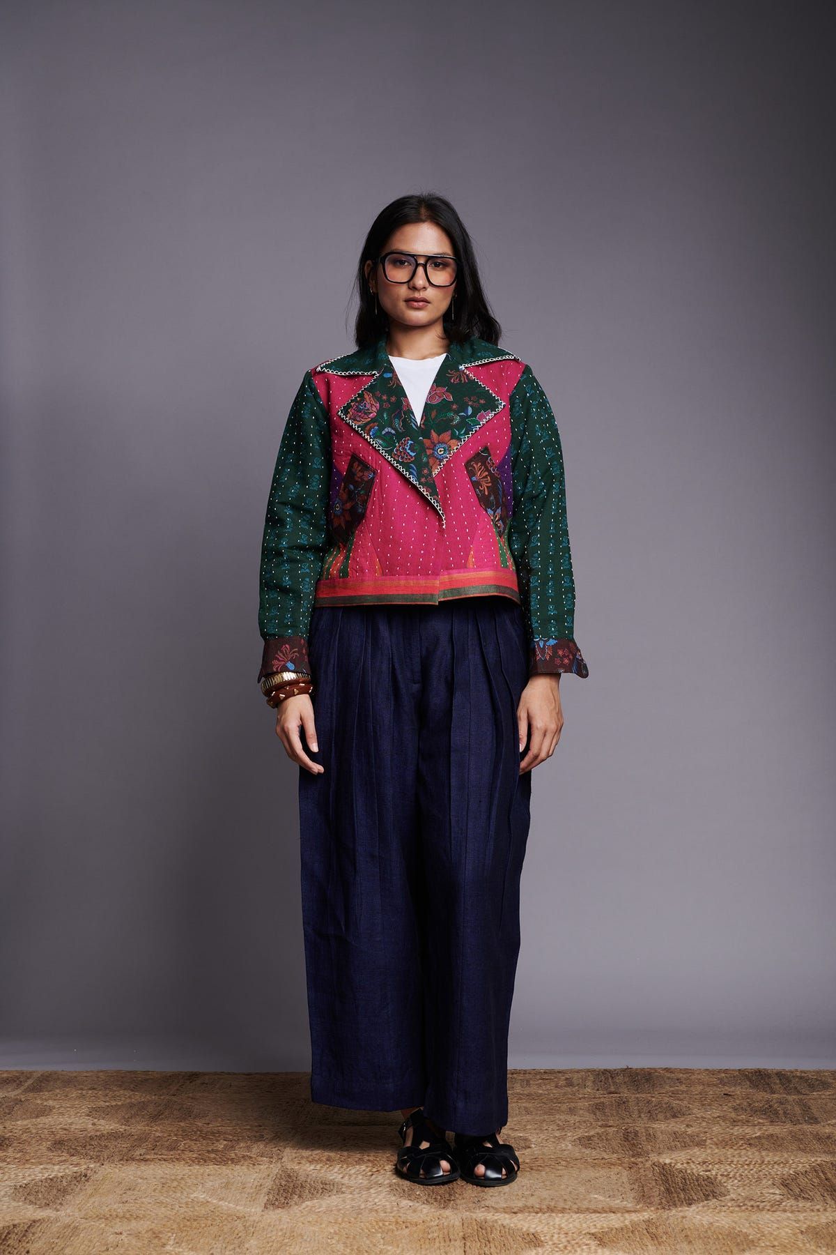Co-linen Kantha Bolero Jacket - image 2