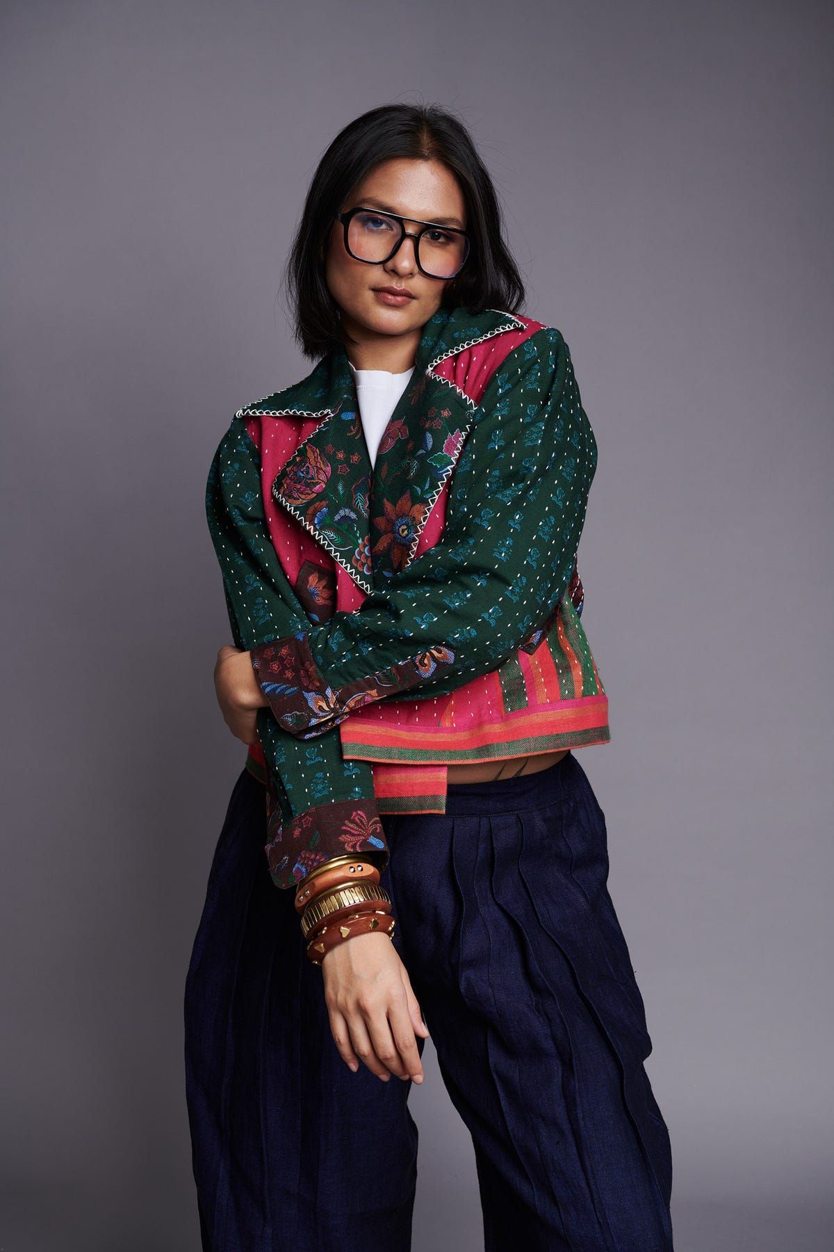 Co-linen Kantha Bolero Jacket - image 3