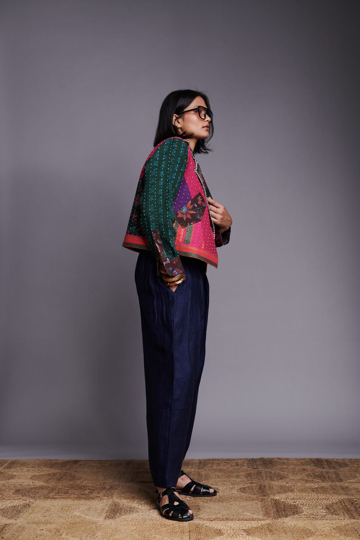 Co-linen Kantha Bolero Jacket - image 4