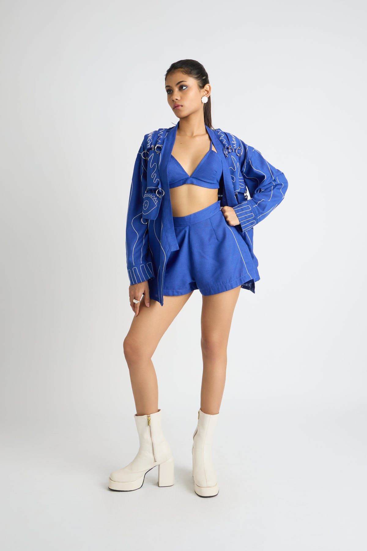 BROKEN BLUE BRALET - image 1