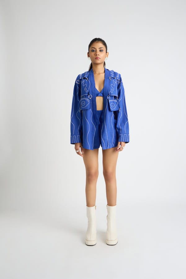 Sazo — BROKEN BLUE CO-ORD SET