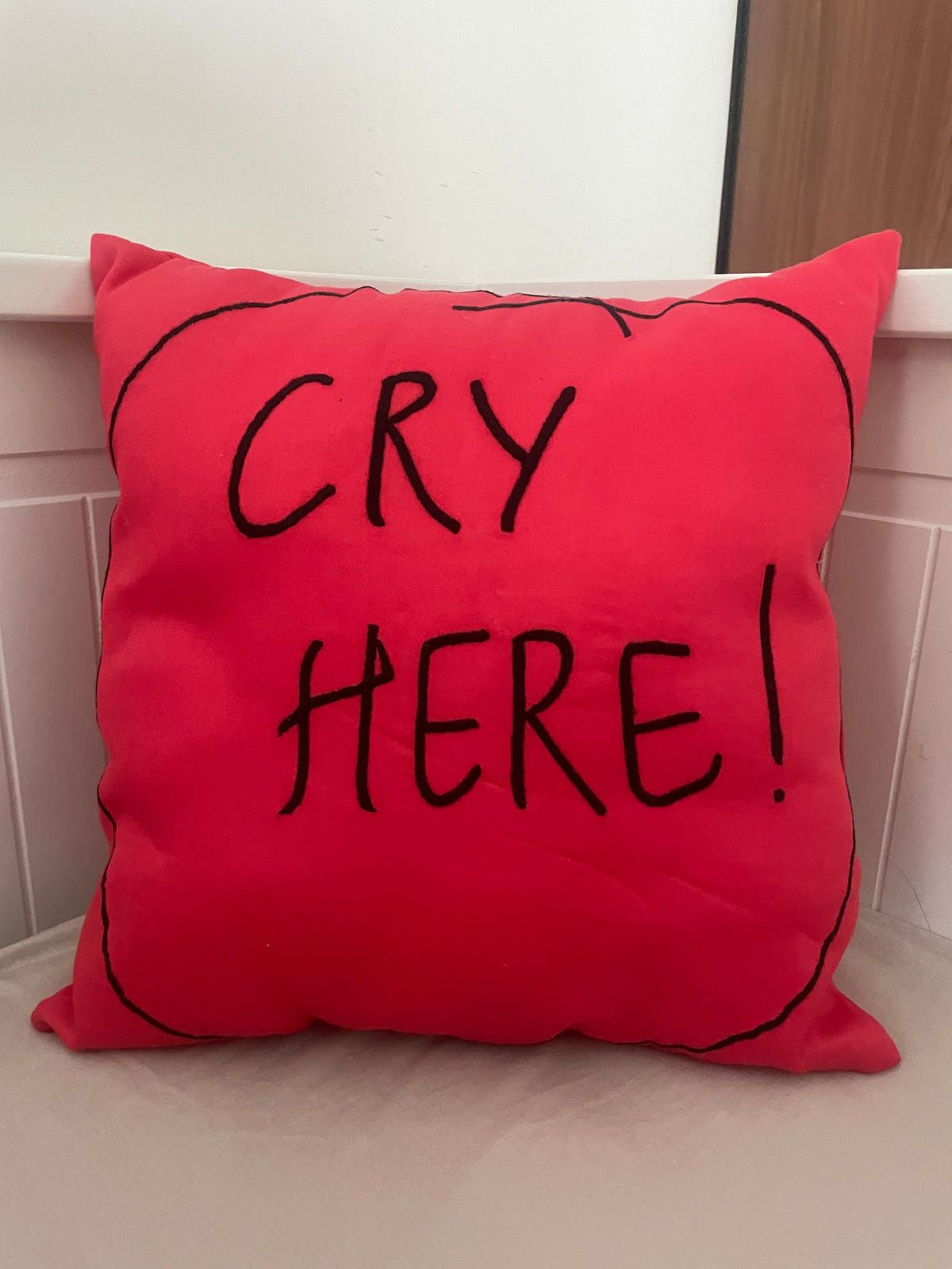 CRY HERE PILLOW - image 1