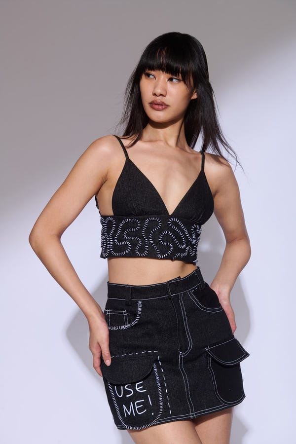 Sazo — BLACK WORMS TOP