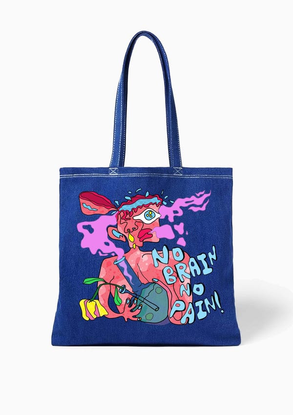 Sazo — NO BRAIN NO PAIN TOTE BAG [UNISEX]