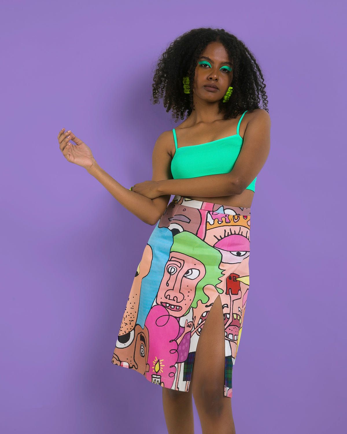 FACES SLIT SKIRT - image 1