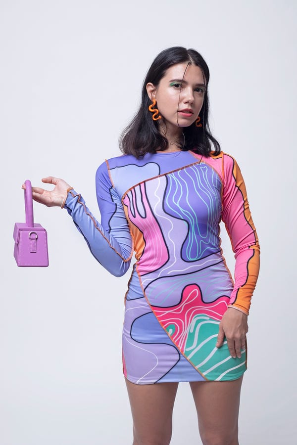 Sazo — DRUNK IN SPACE BODYCON DRESS