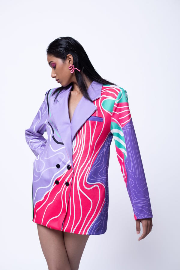 Sazo — BUBBLEGUM BLAZER DRESS