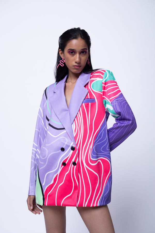 Sazo — BUBBLEGUM BLAZER DRESS