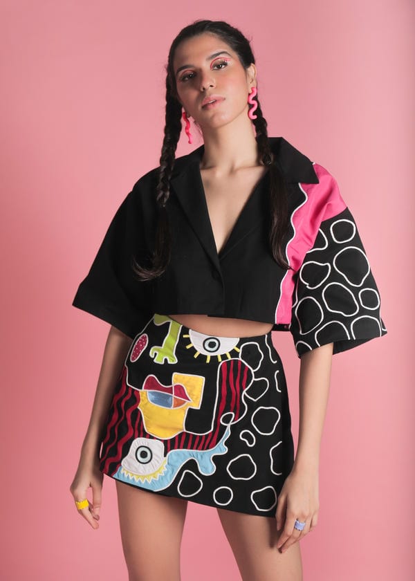 Sazo — RED CURRY CROP JACKET- PART OF A SET