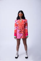 PINK MUD BLAZER DRESS view 3