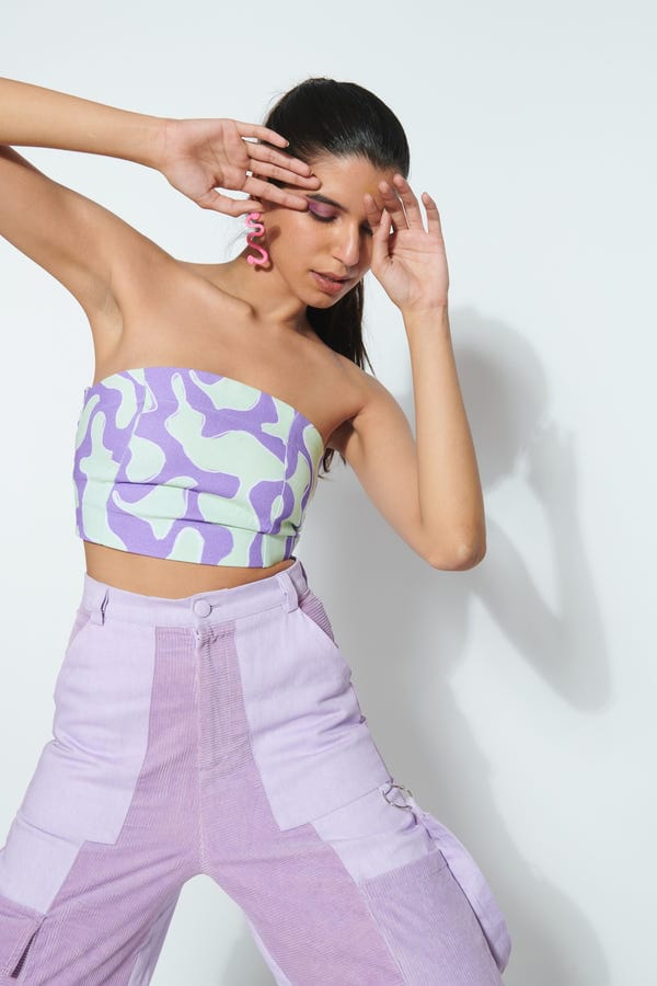 Sazo — PURPLE SLIME TUBE TOP -PART OF A SET