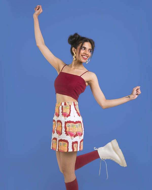 Sazo — CRYING RAJU MINI SKIRT