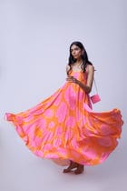SPOTTED IN PINK DRESS view 1