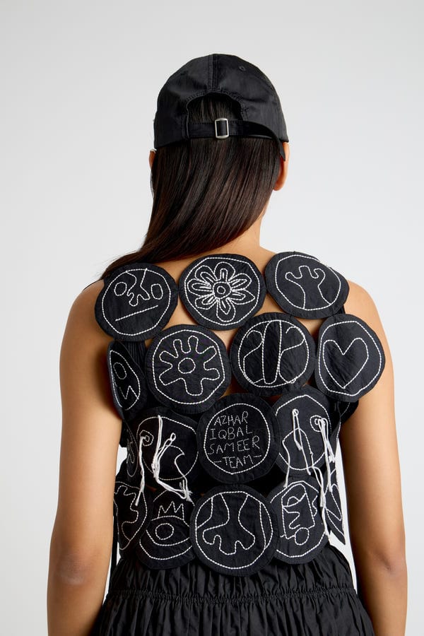Sazo — BLACK HOLE TIE-UP VEST