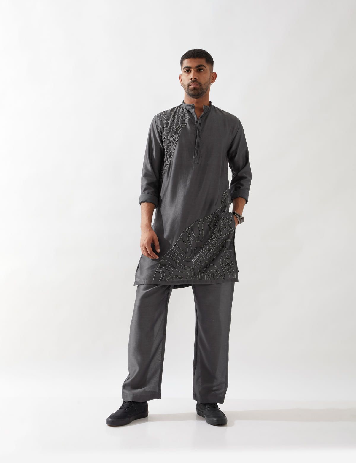 ABBY KURTA SET - GREY - image 3