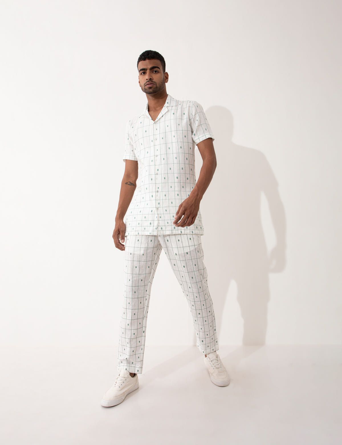 ALEXER CHECKER SHIRT SET - WHITE - image 5