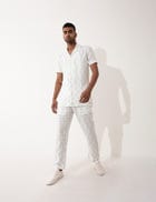 ALEXER CHECKER SHIRT SET - WHITE view 5