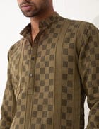 KENO HOPSCOTCH KURTA - BROWN view 1