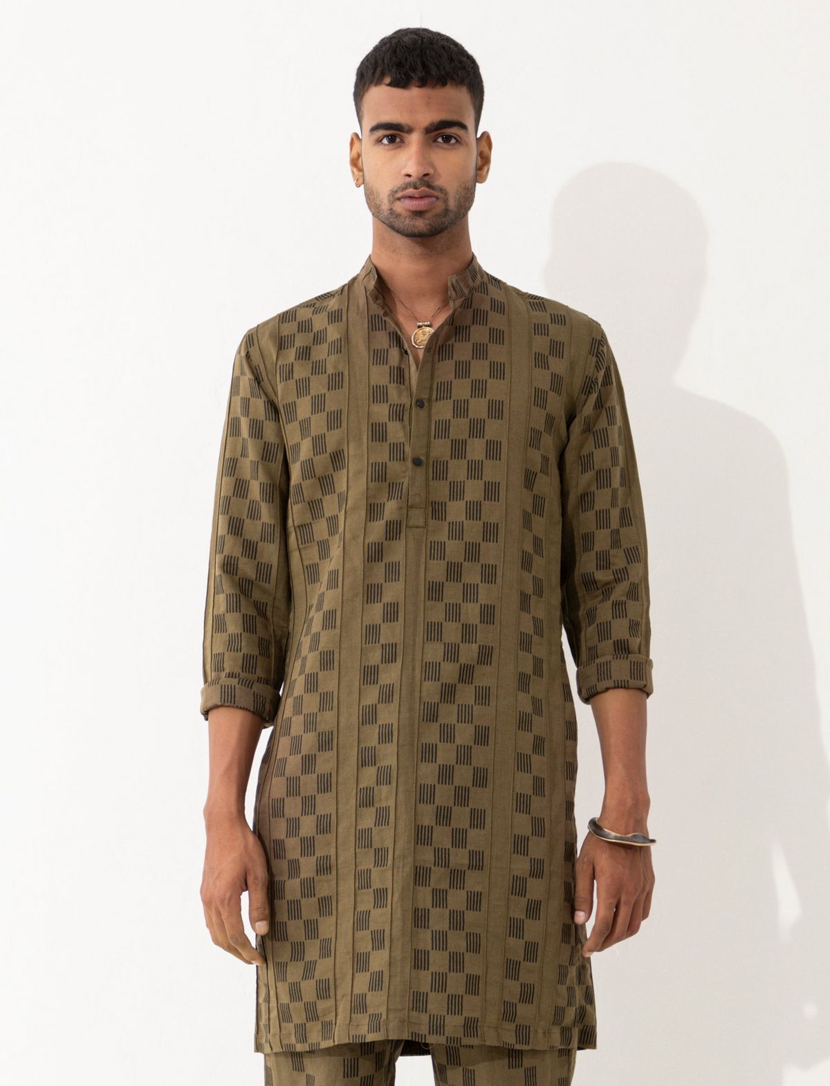 KENO HOPSCOTCH KURTA - BROWN - image 2