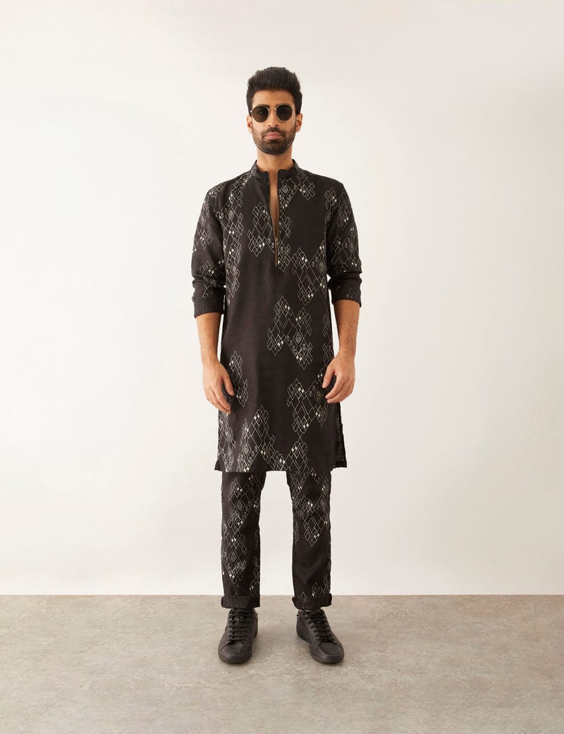 SOUK VILLAGE KURTA SET - BLACK