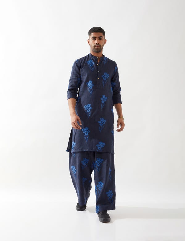 SON OF A NOBLE - SNOB — ZAYN FARM KURTA - NAVY