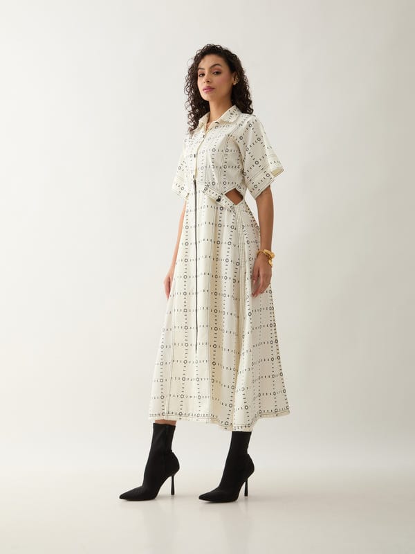 SON OF A NOBLE - SNOB — MARTIN DRESS -  OFF WHITE