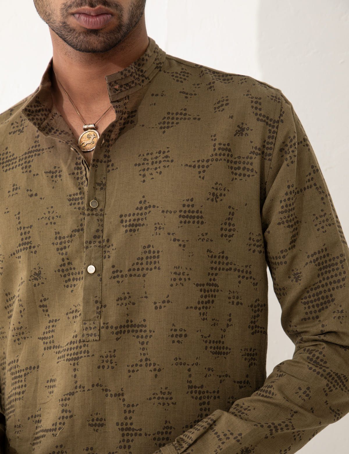 TORY VOID KURTA SET- BROWN - image 6