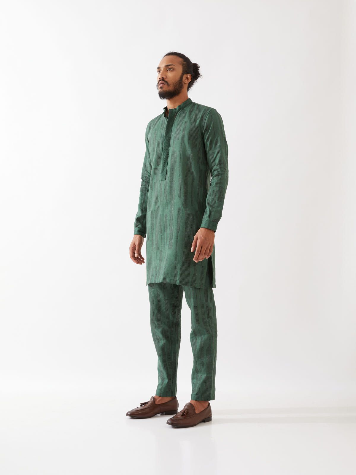 VINCENT SPACES KURTA SET - GREEN - image 1