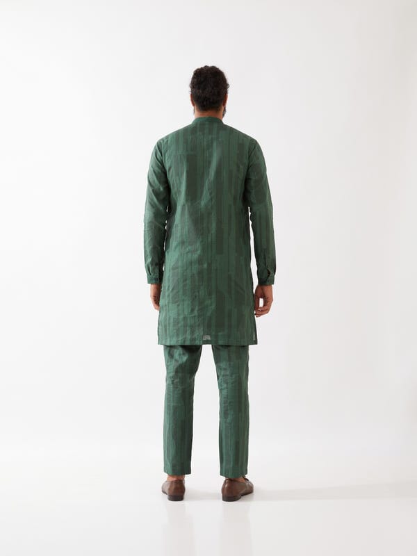 SON OF A NOBLE - SNOB — VINCENT SPACES KURTA SET - GREEN