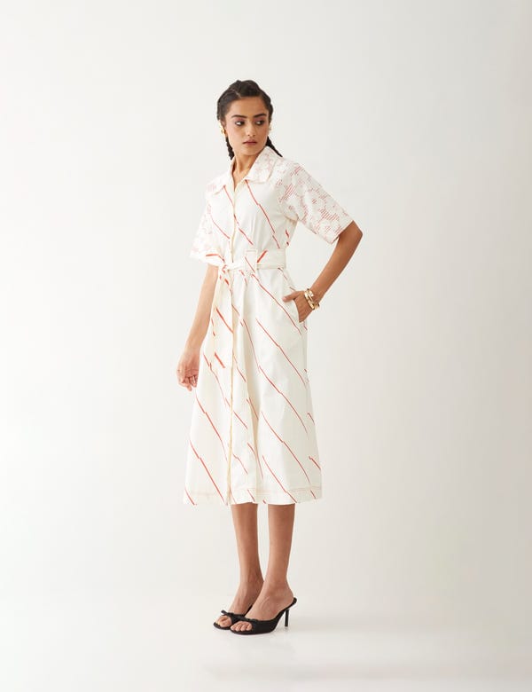SON OF A NOBLE - SNOB — PALOMA DRESS - OFF WHITE