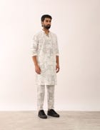 PRANAV GATSBY KURTA SET - WHITE view 2
