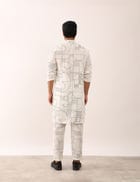 PRANAV GATSBY KURTA SET - WHITE view 3