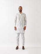 VINCENT SPACES KURTA SET - WHITE view 2