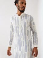 VINCENT SPACES KURTA SET - WHITE view 5