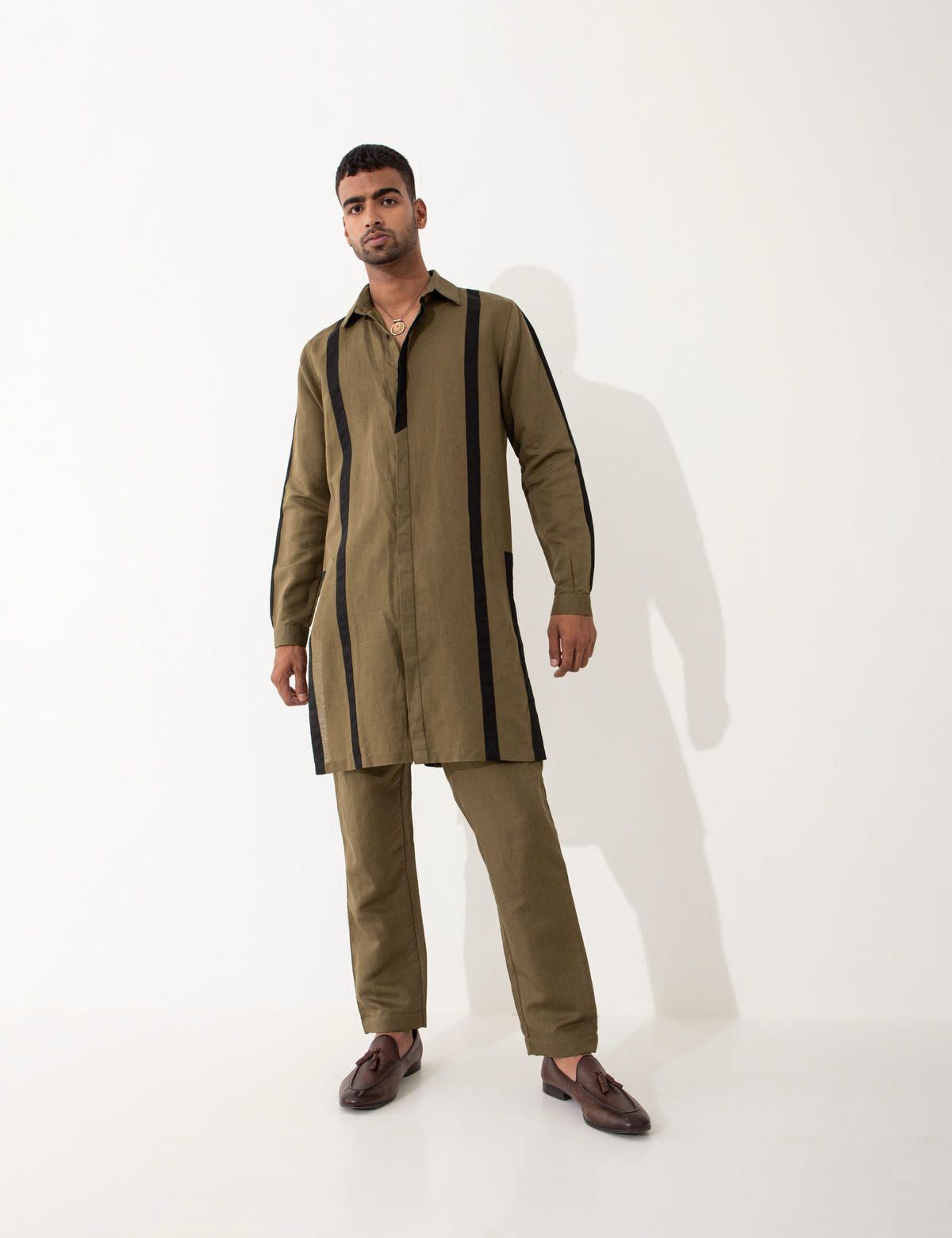 KAIN KURTA SET - BROWN - image 1