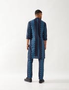 ZAKE BARBED KURTA SET - NAVY view 3