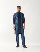 ZAKE BARBED KURTA SET - NAVY view 6