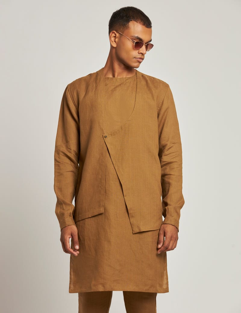 GADAG KURTA - GOLDEN BROWN