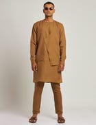 GADAG KURTA - GOLDEN BROWN view 4