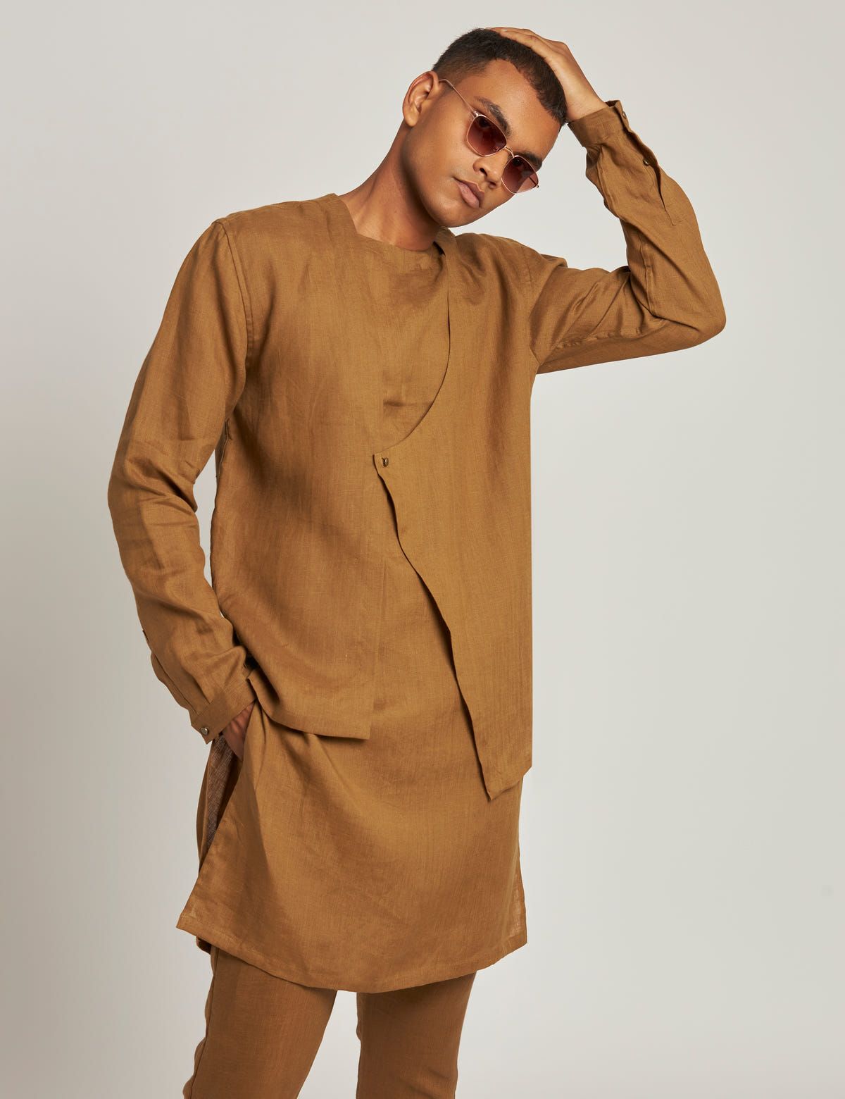 GADAG KURTA - GOLDEN BROWN - image 5