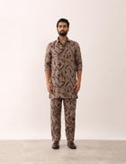 LAKSH STENCIL SHIRT- STONE view 2