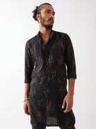 CARSON METEOR KURTA - BLACK view 5