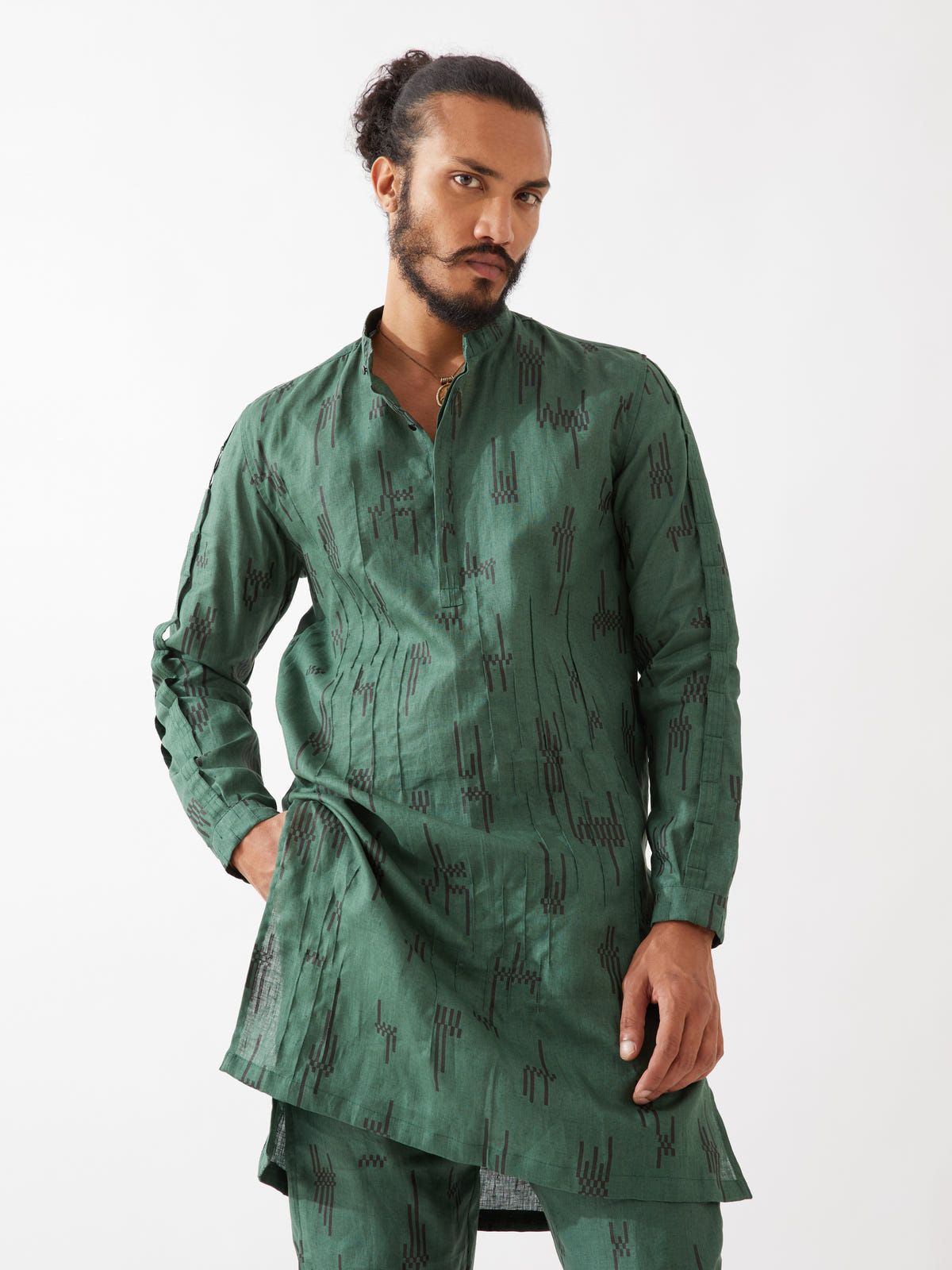EMMETT CIRCUIT KURTA SET - GREEN - image 1