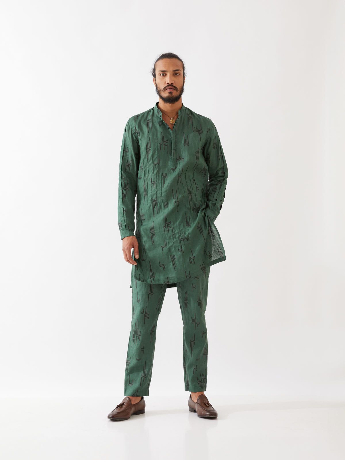 EMMETT CIRCUIT KURTA SET - GREEN - image 5