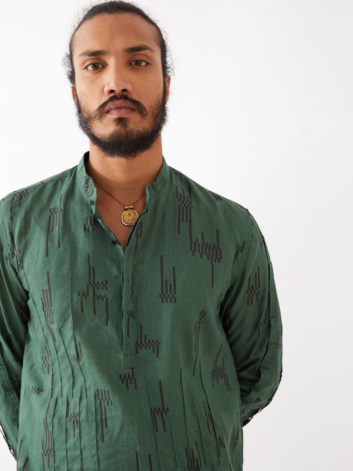 EMMETT CIRCUIT KURTA SET - GREEN - image 6