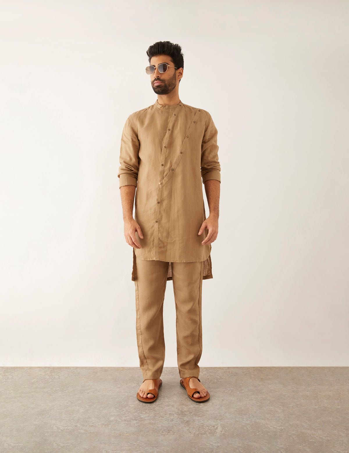 DRISS KURTA SET- KHAKI - image 1