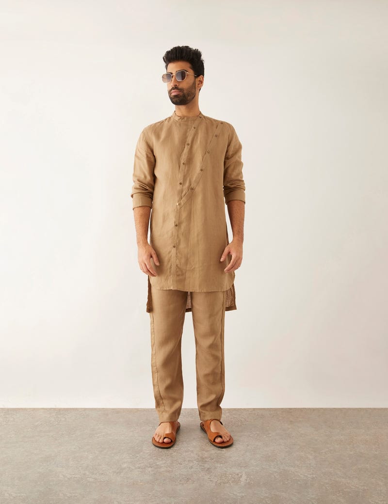 DRISS KURTA SET- KHAKI