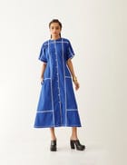 MAINE DRESS - COBALT view 2