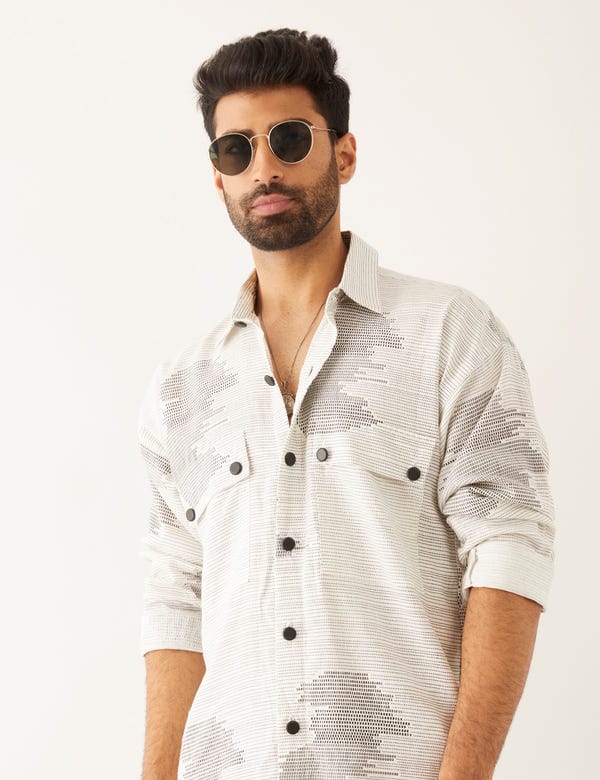 SON OF A NOBLE - SNOB — CAI BINARY KURTA - WHITE