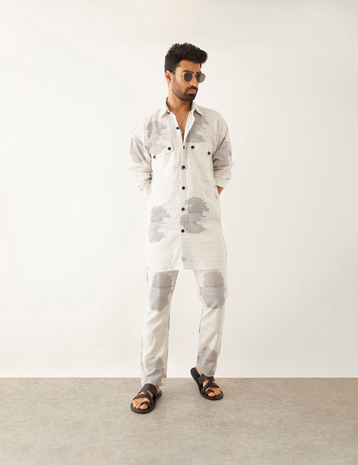 CAI BINARY KURTA - WHITE - image 5